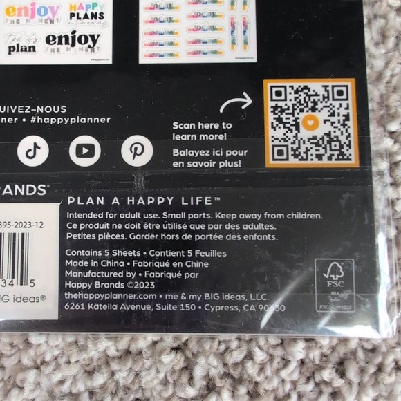 Happy‎ Planner Happy Brights Colorful Plan Things Sticker Sheets 105 pc - Picture 5 of 5